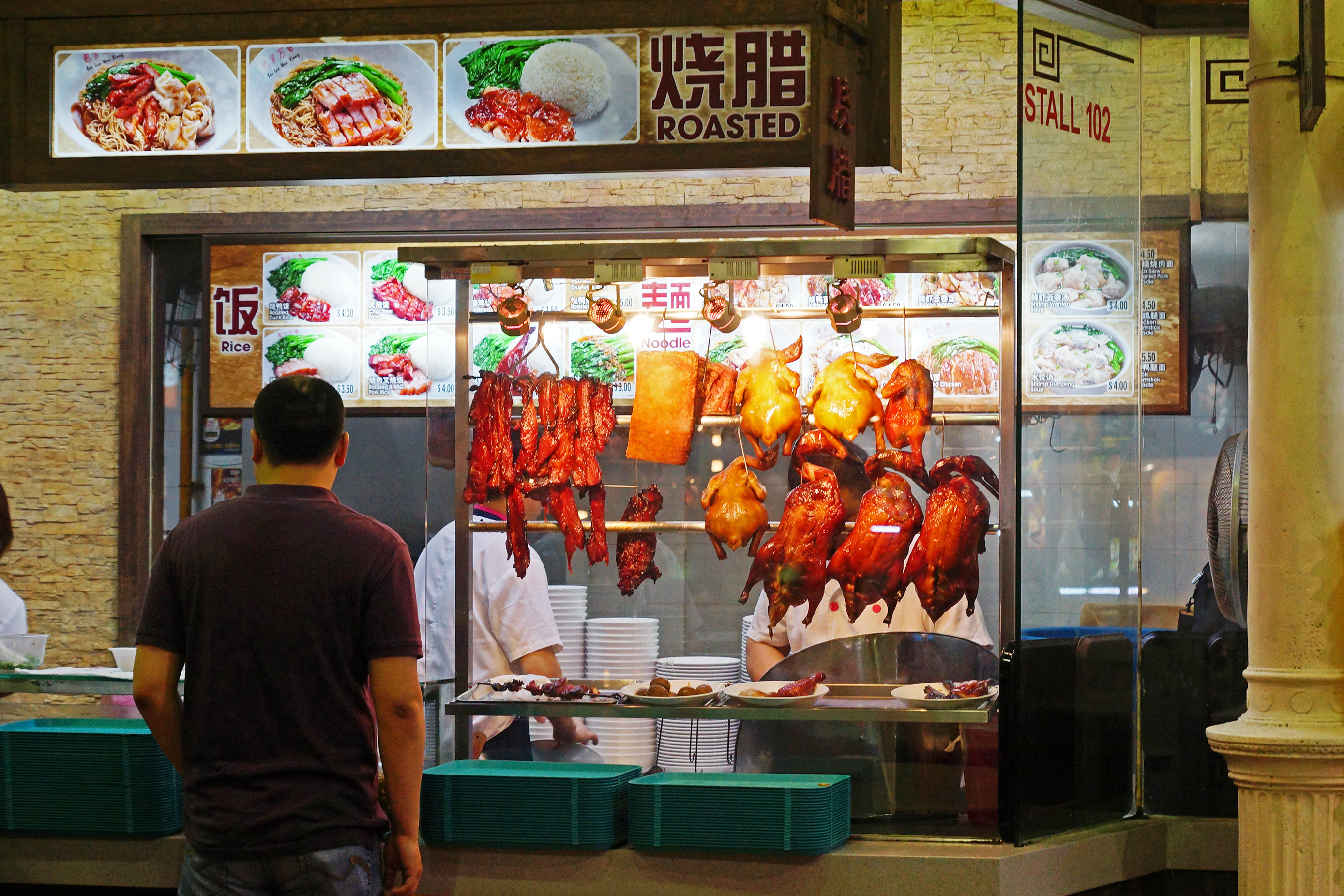 A food market in Singapore in 2012. The U.S. government says that American farmers can help "fill the void" being created by rising demand for meat in countries like Singapore through the Trans-Pacific Partnership.