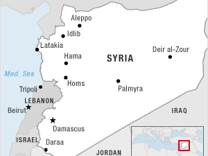 Map of Syria/Iraq.