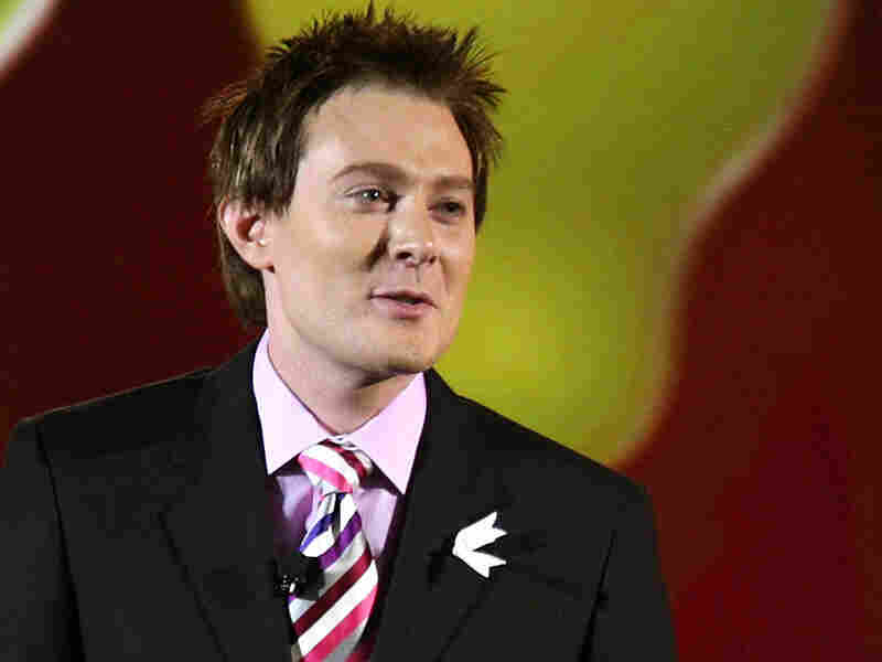 Singer Clay Aiken speaks onstage at the 20th Annual GLAAD Media Awards on March 28, 2009 in New York City.