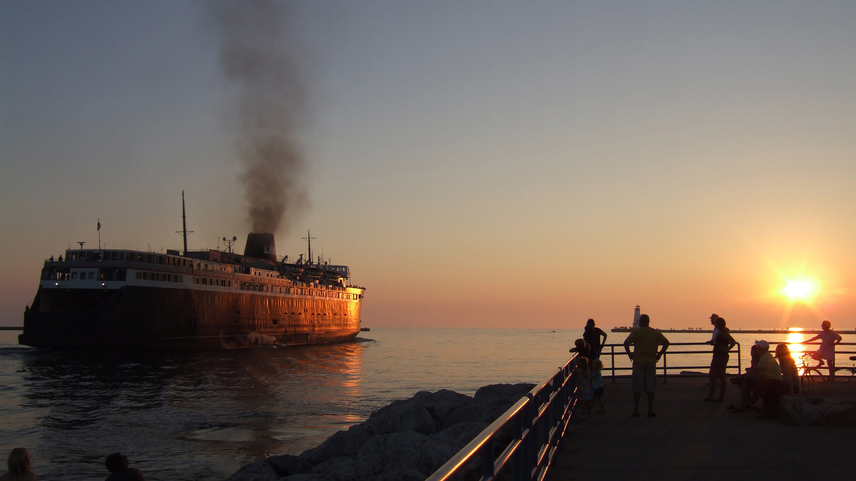 On Lake Michigan, A Cleaner CoalPowered Ship Ferries On NPR
