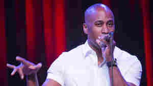 Ali Shaheed Muhammad onstage during Microphone Check's live interview with Father in Atlanta in May.