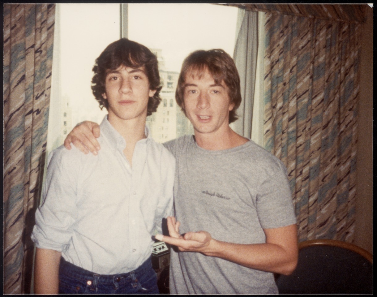 Apatow (left) with Martin Short in 1984.
