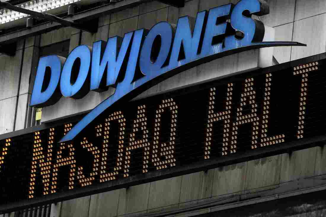 An electronic display in New York's Times Square on Aug. 22, 2013. Nasdaq halted trading that day because of a technical problem.