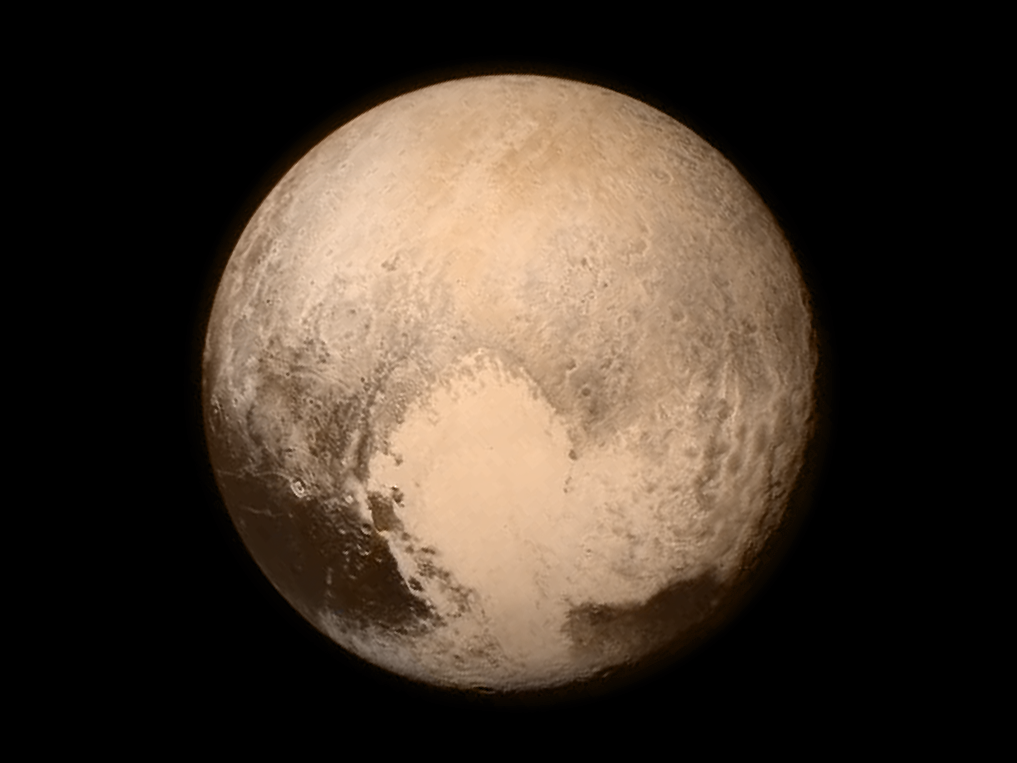 Pluto as seen from NASA's New Horizons spacecraft.
