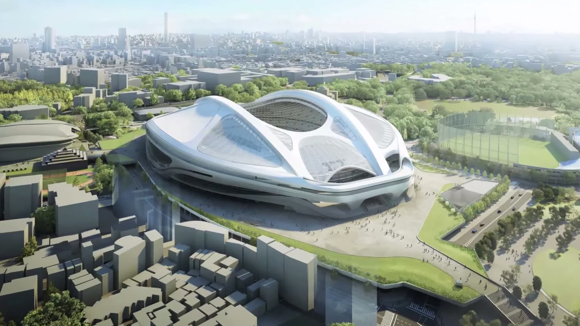 Tokyo's proposed National Stadium, a key part of its 2020 Olympics plan, is being reopened to design proposals after Japanese officials said new cost estimates had risen sharply. (Japan Sports Council)