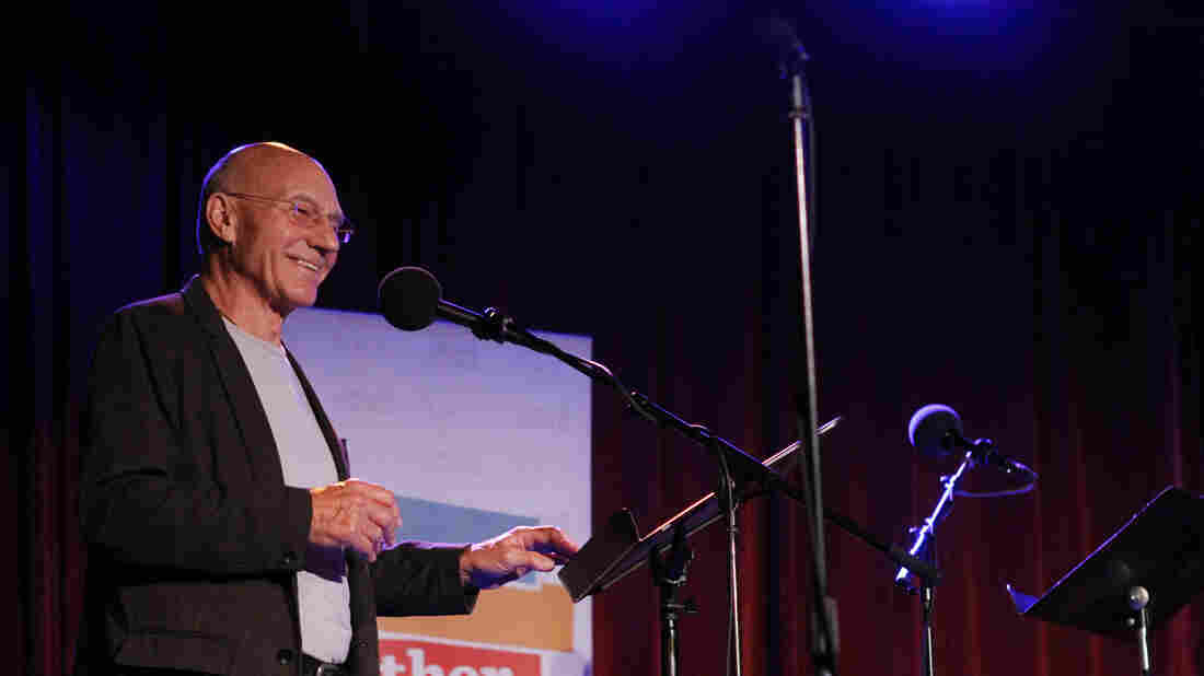 Sir Patrick Stewart on the AMA stage.