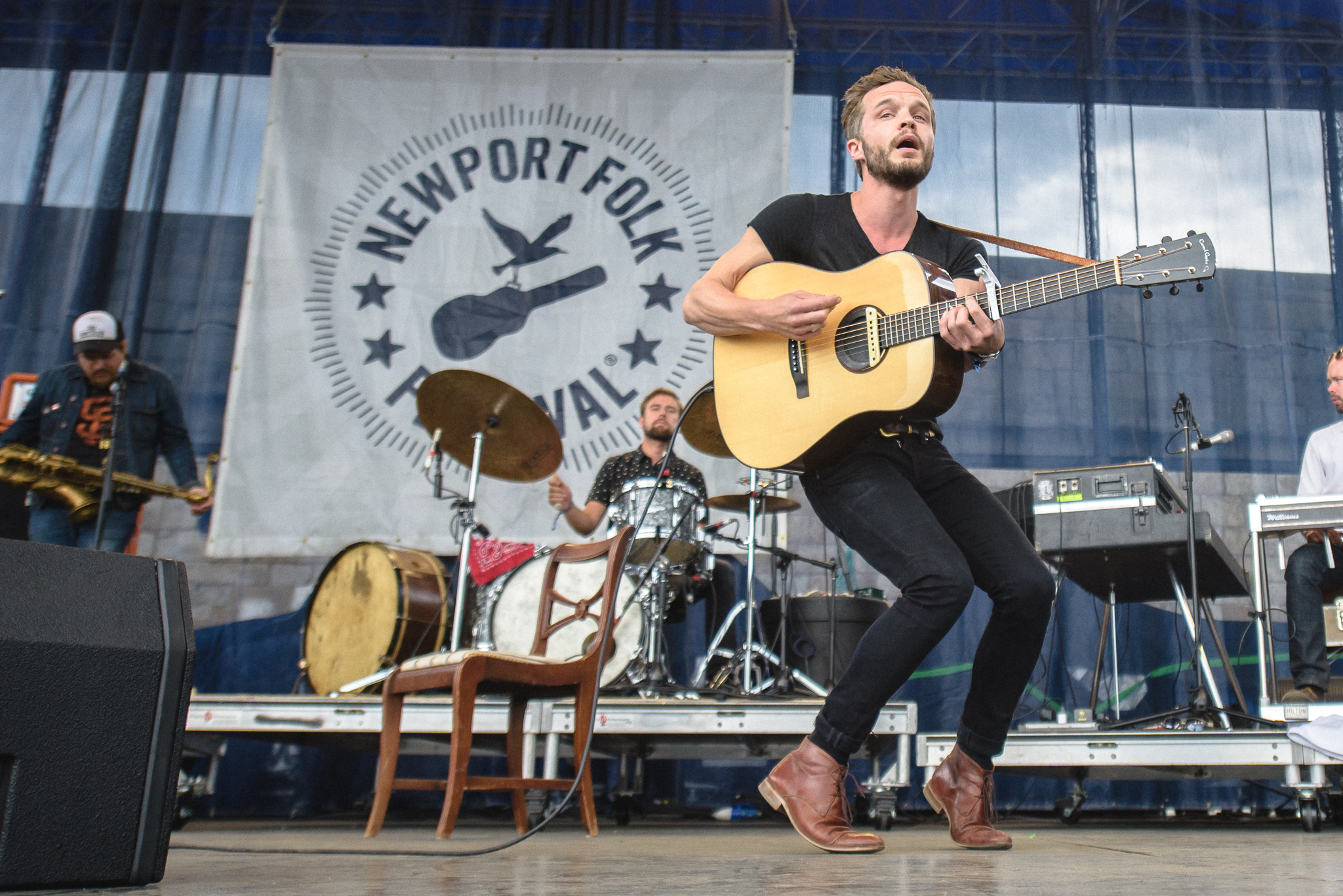 Kristian Matsson, a.k.a. The Tallest Man On Earth, performed Friday at the 2015 Newport Folk Festival.