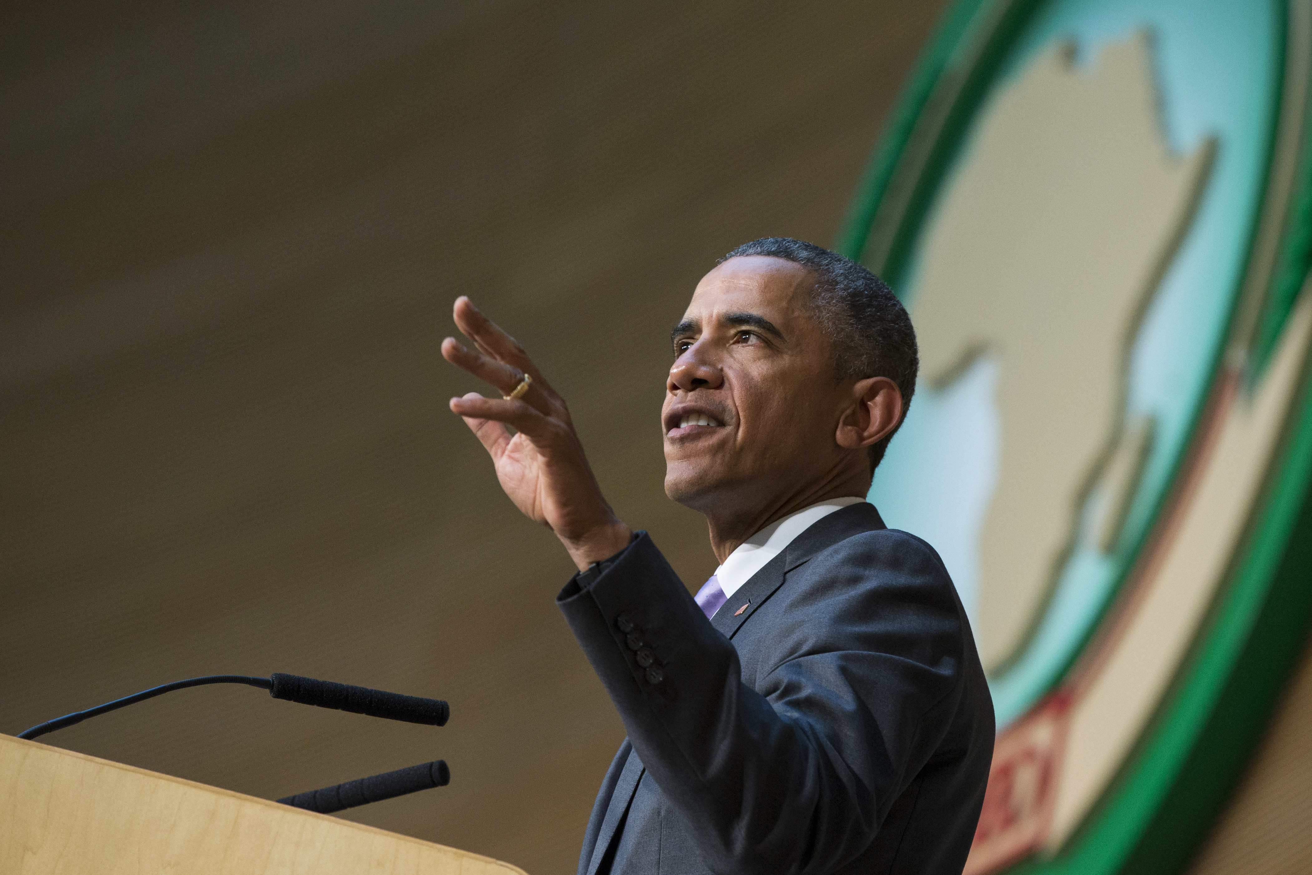 President Obama delivers a speech to the African Union in Addis Ababa, Ethiopia, on Tuesday.
