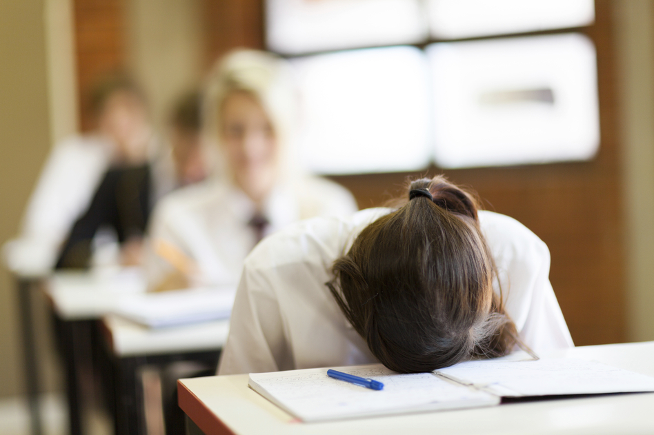 Maybe she goes to school in Wyoming, where no schools start after 8:30 a.m. (iStockphoto)