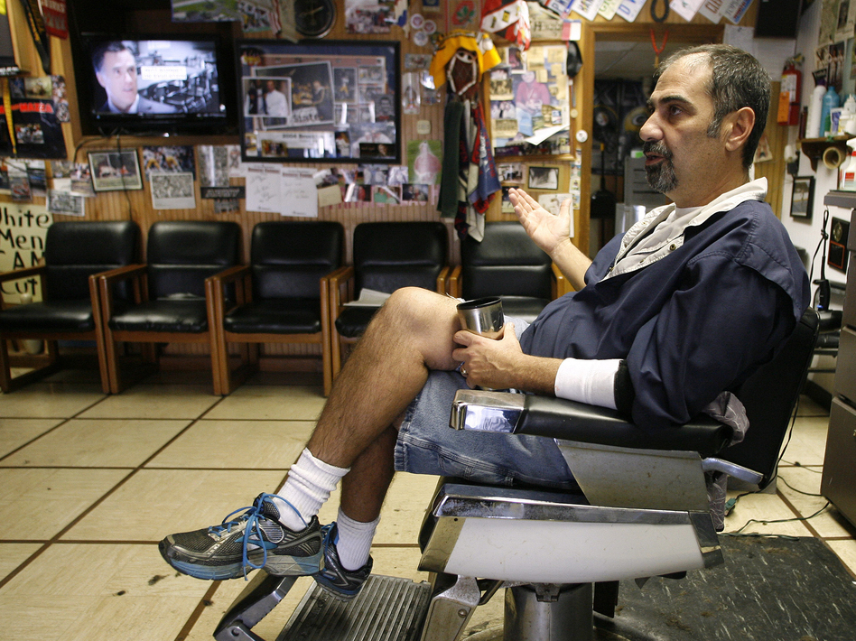 Thomas Checkler, owner of The Old Village Barber in Worthington, Ohio ...