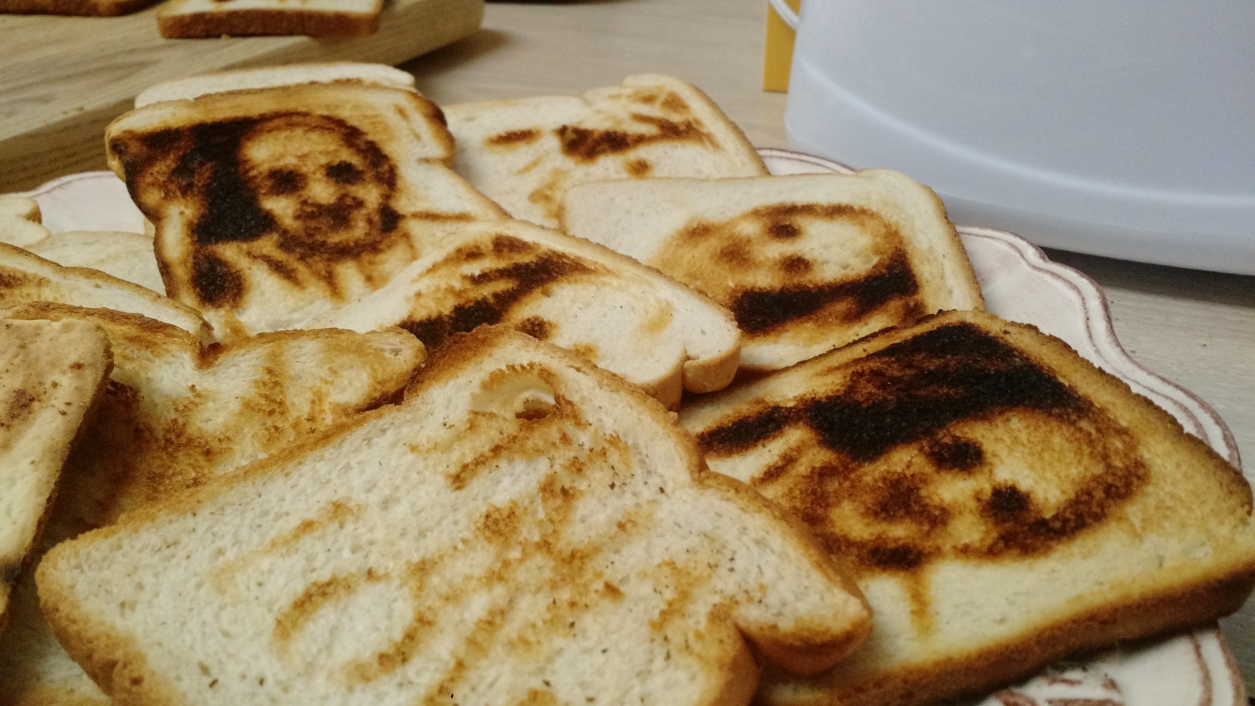 Toast The Pope: Debby Fireman is selling a special toaster with metal stencillike inserts that brand Pope Francis' face onto bread.