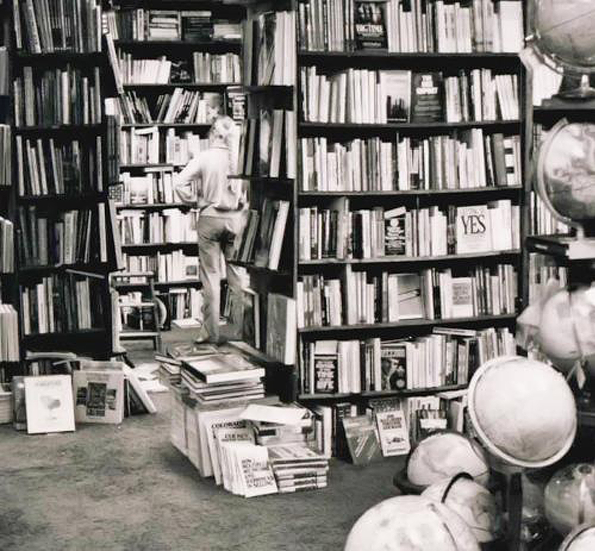 Meskis says she tried to design a store that she'd like to shop in. "It's nothing more than treating the customer as you'd want to be treated," she says. Above, Tattered Cover in the 1970s.