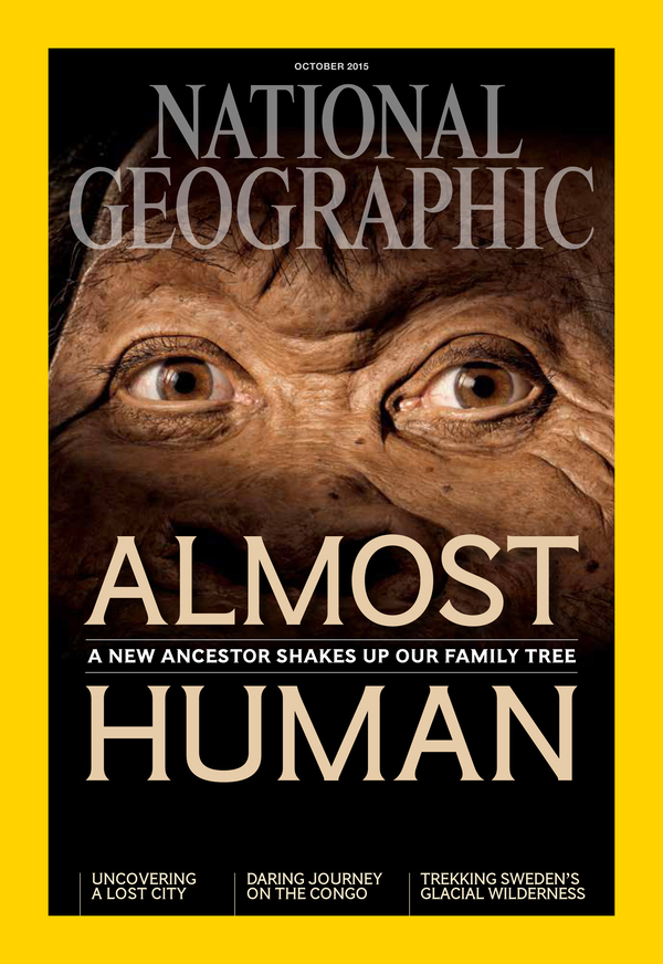 More details of the discovery of H. naledi appear in National Geographic magazine. All images in this post are from the magazine's October issue.