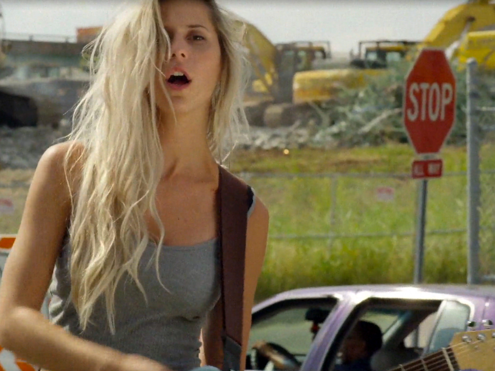 Alicia Bognanno, lead singer for the band Bully, in a scene from a new video for the song &quot;Too Tough.&quot; (Courtesy of the artist)
