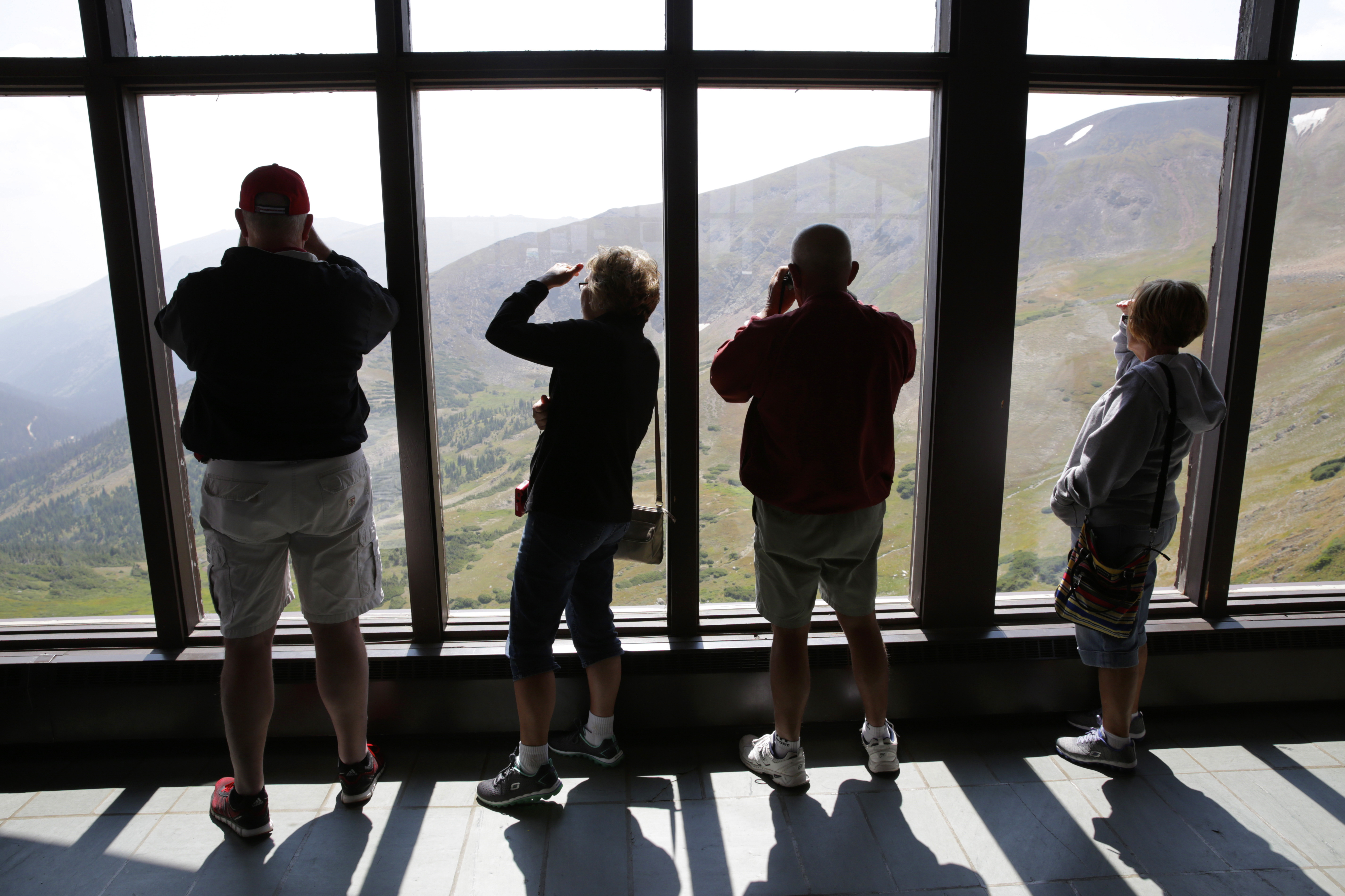 Admiring the view from the Alpine Visitor Center on Trail Ridge Road in Rocky Mountain National Park on Aug. 22.
