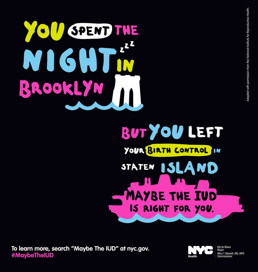 One of the posters from the "Maybe the IUD" campaign.