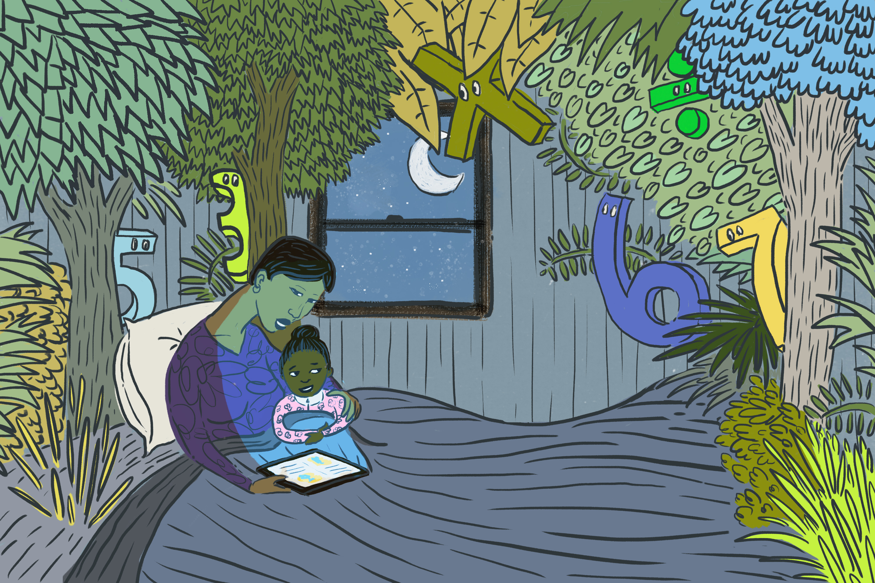 Where the wild fractions are: The power of a bedtime (math) story