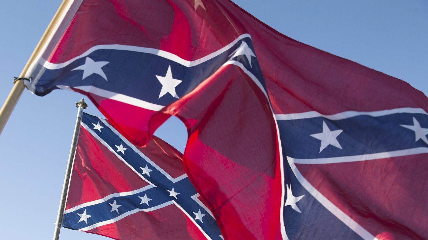 confederate flag supporters in