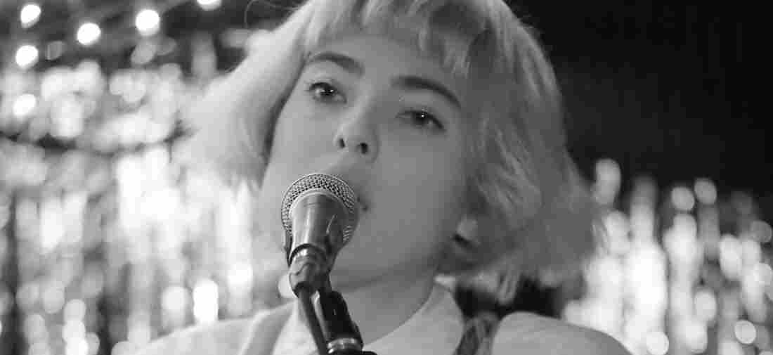 Miya Folick performs live at Cake Shop during CMJ.