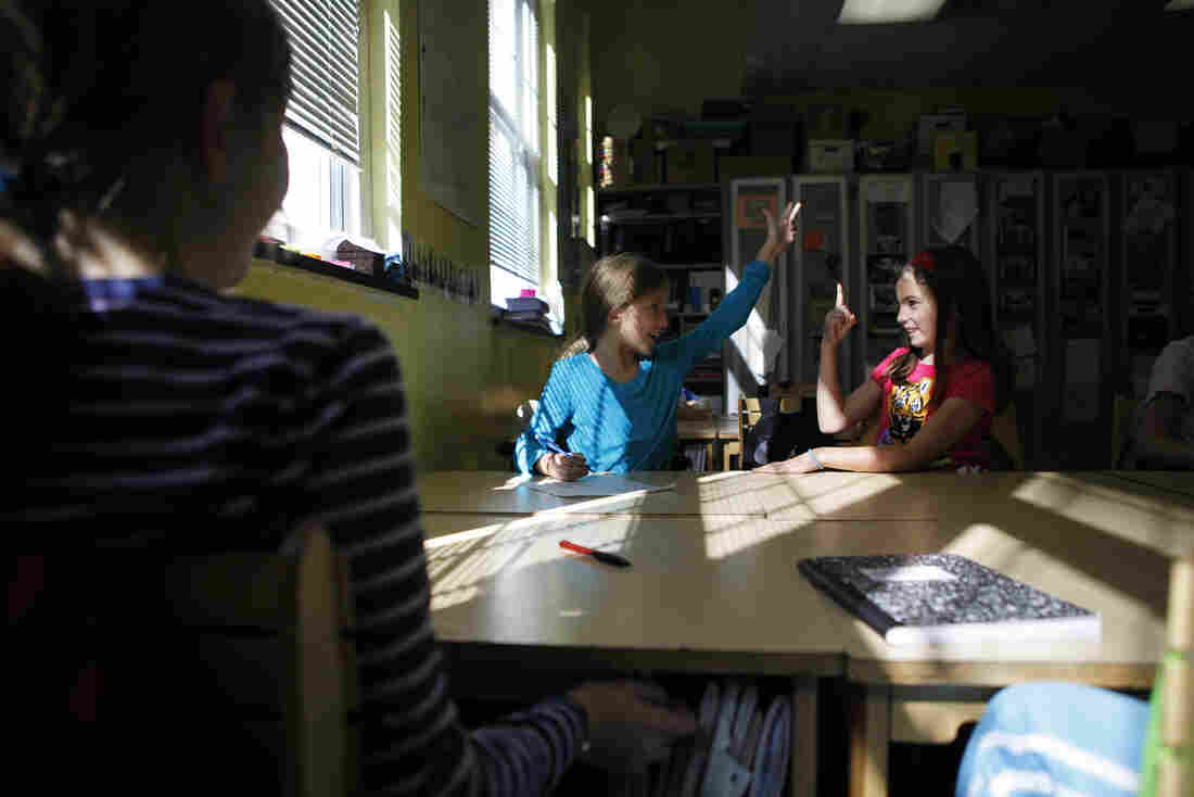 Teacher Cathy Carinder's classroom hosts fourth- and fifth-graders.