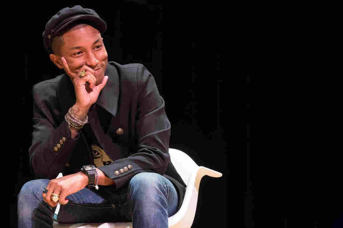 Pharrell Williams at Town Hall in New York during an interview event presented on Oct. 26, 2015 by NYU Tisch School of the Arts and NPR Music.