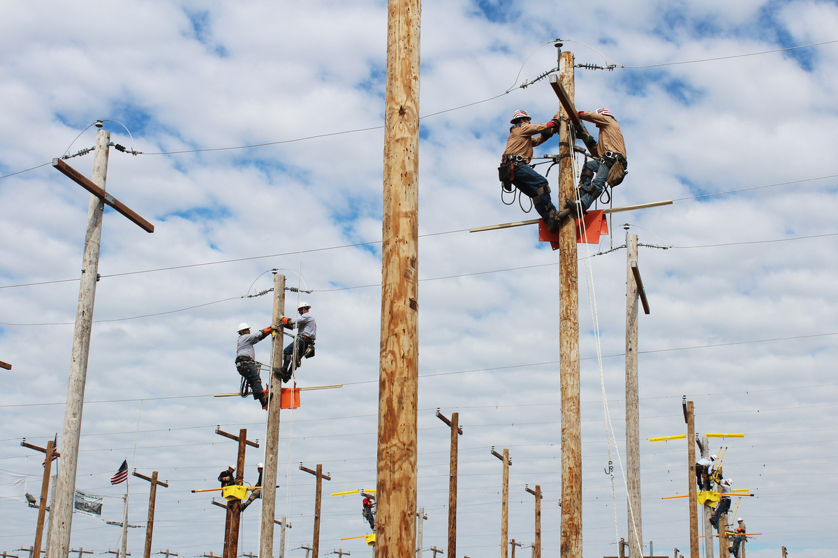 Electrical Rodeo Help Wanted: Must Like Heights And High Voltage : NPR
