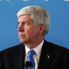 Michigan Gov. Rick Snyder was the first governor to ask for the federal government to stop relocating Syrian refugees to his state in the wake of the Paris attacks. Michigan Gov. Rick Snyder was the first governor to ask for the federal government to stop relocating Syrian refugees to his state in the wake of the Paris attacks.