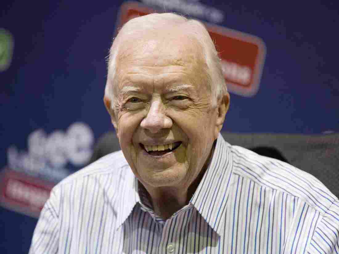 Former President Jimmy Carter is seen in Philadelphia.