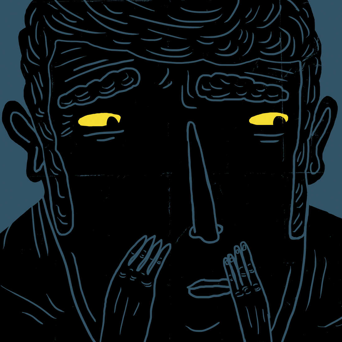 Worried anxious person