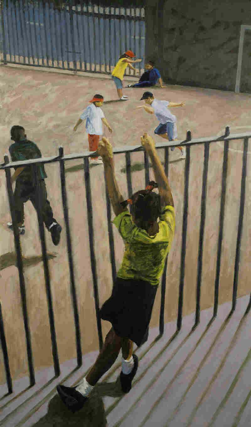 Girl Watching Activity on Playground