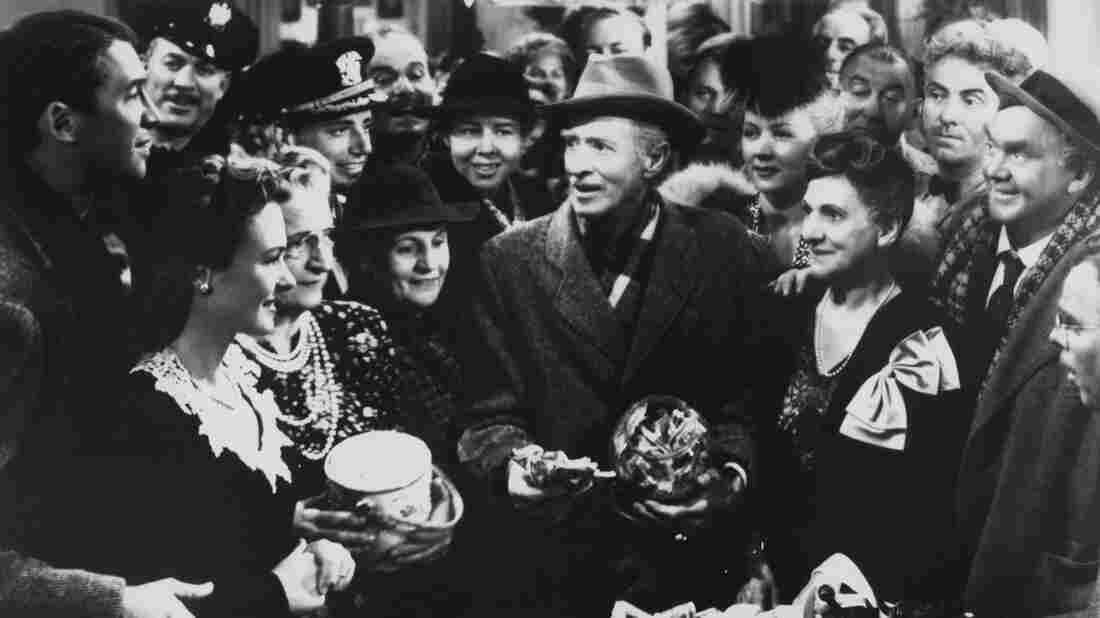 Jimmy Stewart and Donna Reed in It's A Wonderful Life