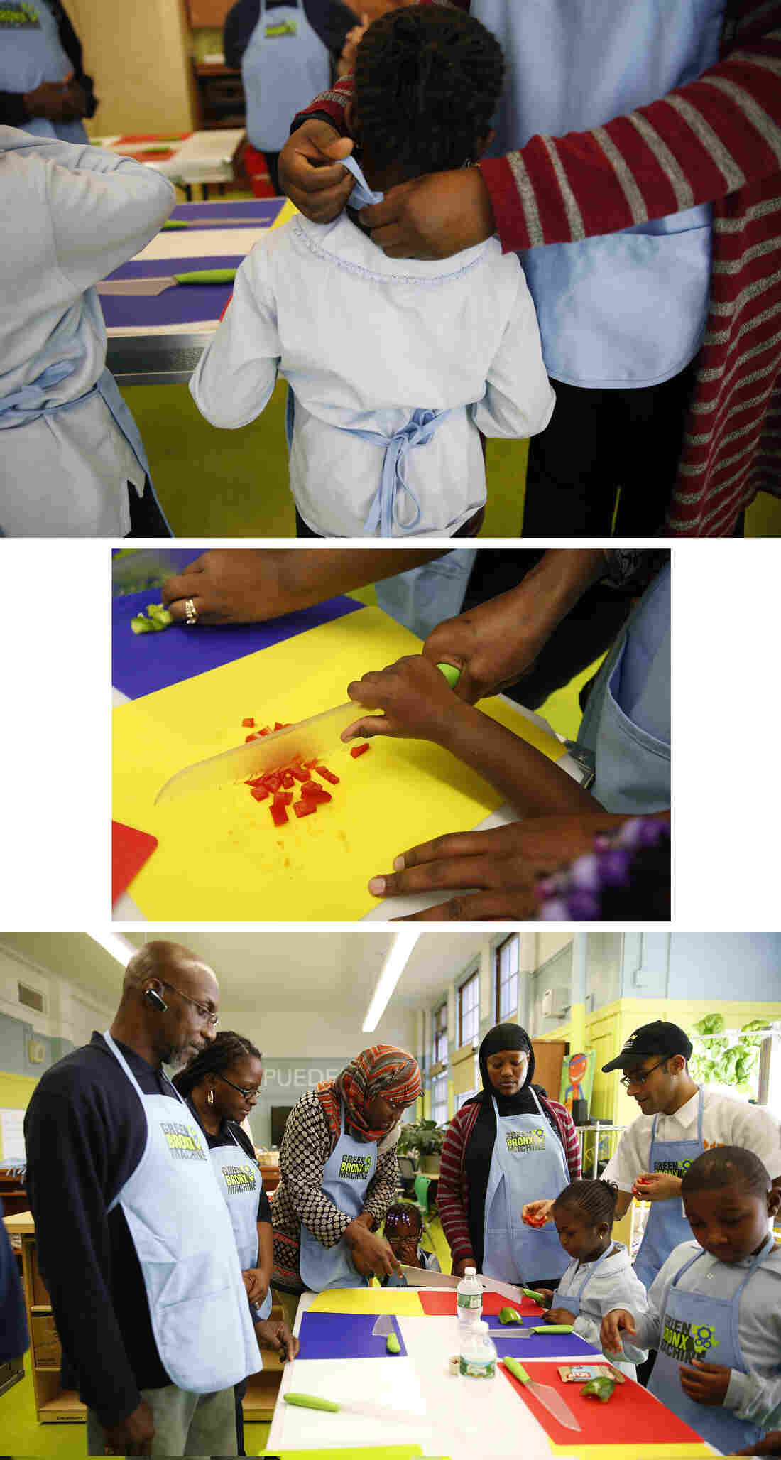 After school, Ritz hosts another cooking class, for kids and their parents.