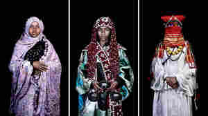 Three photographs in Leila Alaoui's project titled "The Moroccans."