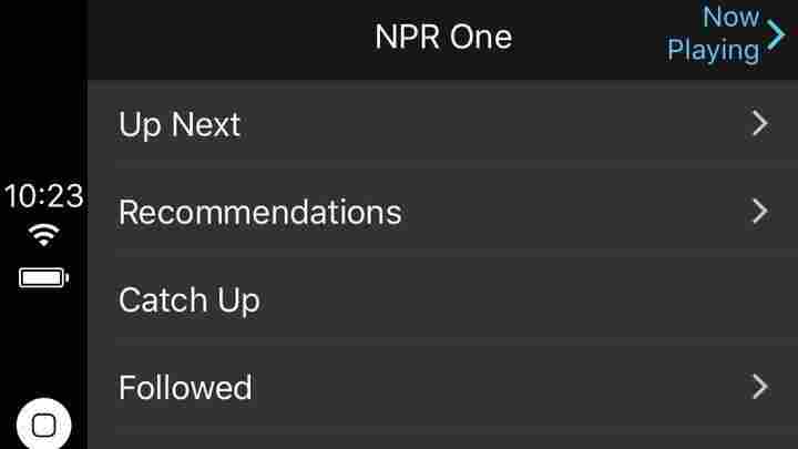 NPR One screen shot