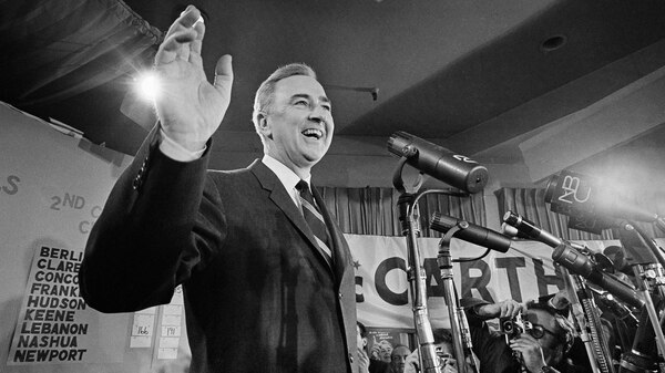 In 1968, Sen. Eugene McCarthy won 42 percent of the vote in the New Hampshire primary. President Lyndon Johnson got 49 percent, but within a few weeks, Johnson had announced he would not run for re-election.