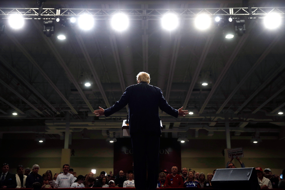 Republican presidential candidate Donald Trump speaks during a campaign stop on Friday in North Charleston, S.C. (Matt Rourke/AP)