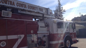 A Contra Costa County fire truck. A Contra Costa County fire truck.