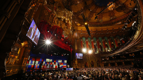 The 11th GOP debate, at the historic Fox Theatre in Detroit, may have been the most bruising yet for Donald Trump, as rivals Marco Rubio and Ted Cruz largely ignored each other to concentrate on the front-runner.