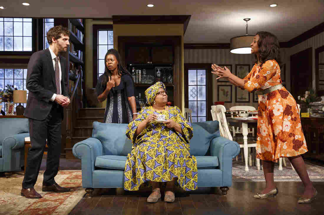 Gurira's Familiar takes place in Minnesota, where the eldest daughter of Zimbabwean parents is getting married to a white man. From left, Joby Earle, Roslyn Ruff, Myra Lucretia Taylor and Melanie Nicholls-King.