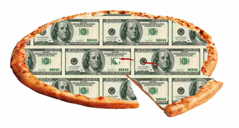 Pizza made of money