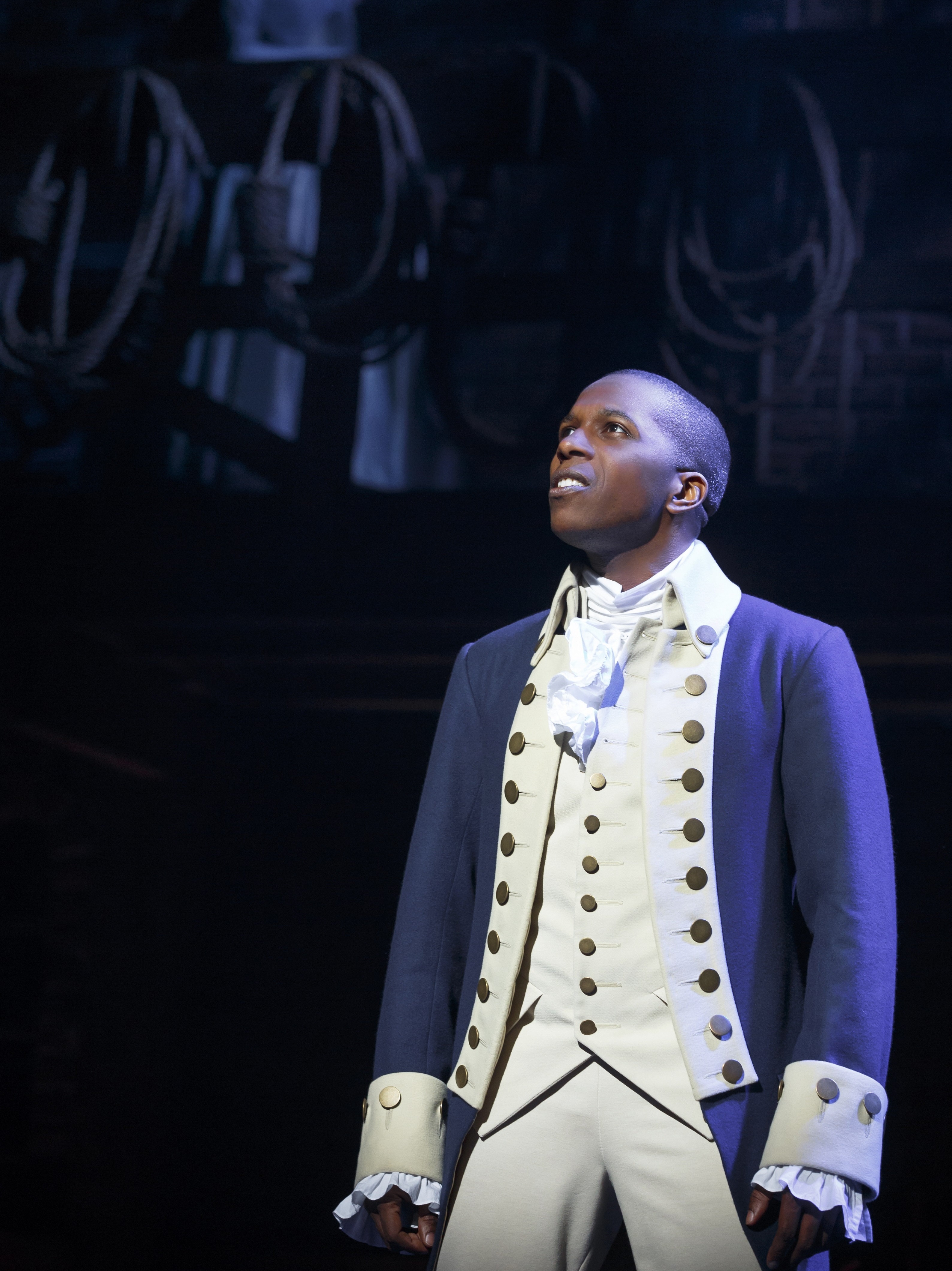 Leslie Odom Jr. as Aaron Burr in the Broadway musical <em>Hamilton. </em> (Sam Rudy Media Relations)