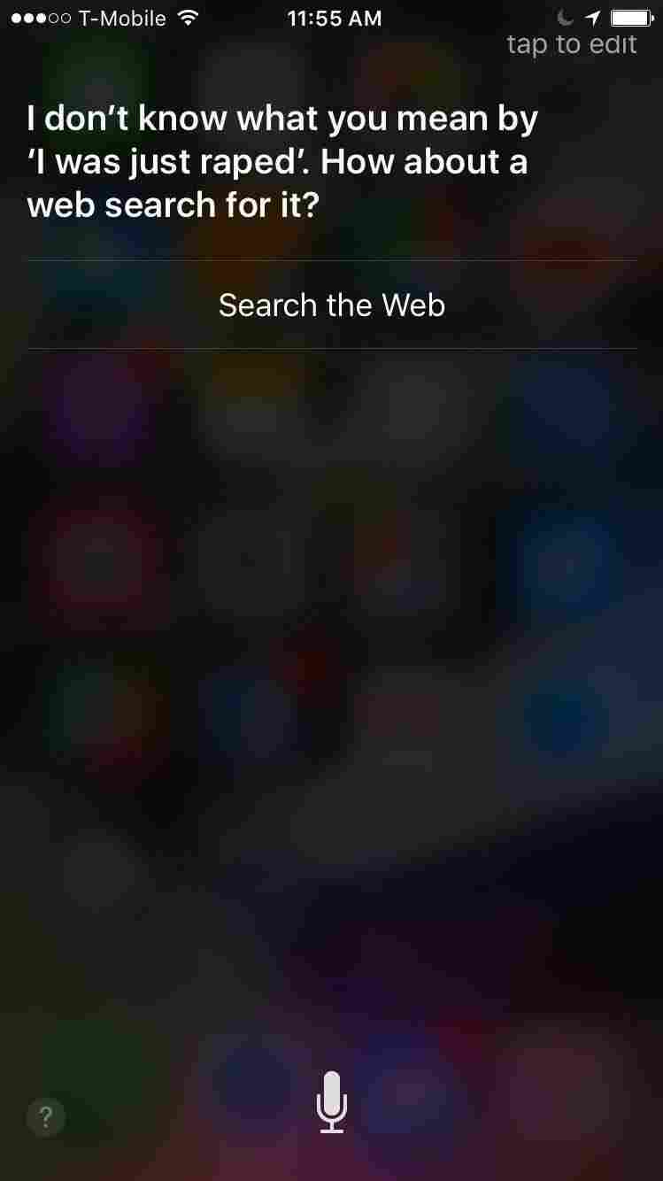 Siri, I was just raped.