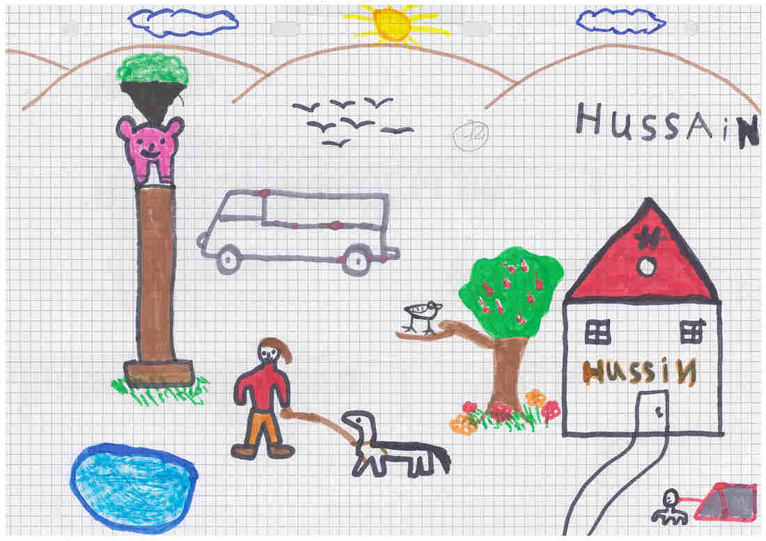 "If you hadn't known this was drawn by a Syrian kid, you'd think nothing happened," Ardino says.