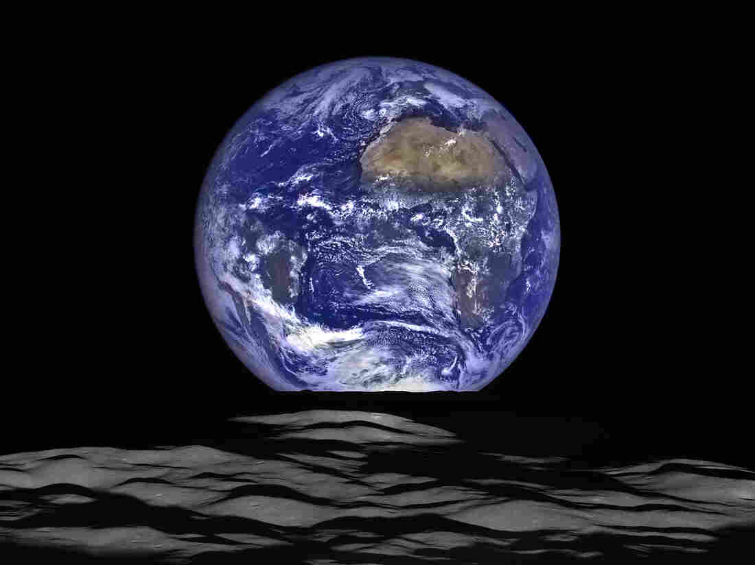 This image was composed from a series of images taken by the Lunar Reconnaissance Orbiter's (LRO) camera on Oct. 12, 2015, when LRO was about 83 miles (134 kilometers) above the moon's far-side crater, Compton.