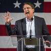 On Wednesday, North Carolina Gov. Pat McCrory signed into law a bill blocking anti-discrimination rules that would protect gay and transgender people. Above, McCrory speaks during the Wake County Republican convention at the state fairgrounds in Raleigh on March 8.