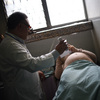 A pregnant woman gets an ultrasound to monitor for the birth defect microcephaly, in Guatemala City last month.