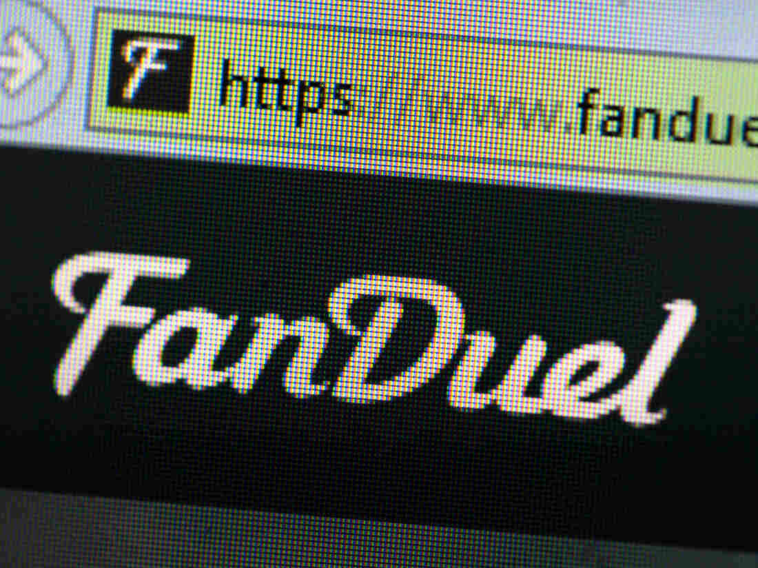 The logo for FanDuel, which is one of the two major daily fantasy sports companies, along with DraftKings.