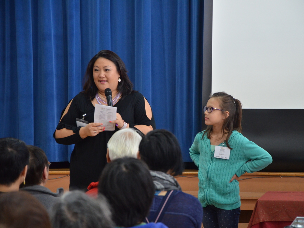 Michelle Honda-Phillips stands with her transgender daughter, Malisa, at a pre-event for Tadaima in Berkeley, California.