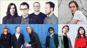 Clockwise from upper left: Weezer, Margaret Glaspy, Oh Pep!, The Jayhawks