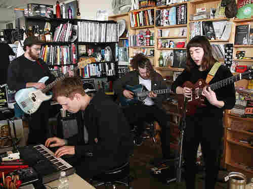 Mothers' members chose a few of their slowest, most languid songs to perform in the NPR offices.